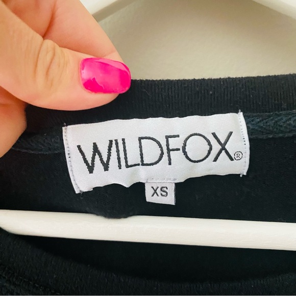 Wildfox Pullover Sweater Black Sz XS - Picture 4 of 9